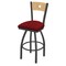 Holland Bar Stool Co 25" Swivel Counter Stool, Pewter Finish, Nat Back, Graph Ruby Seat 83025PWNatMplB016 - alternate 1